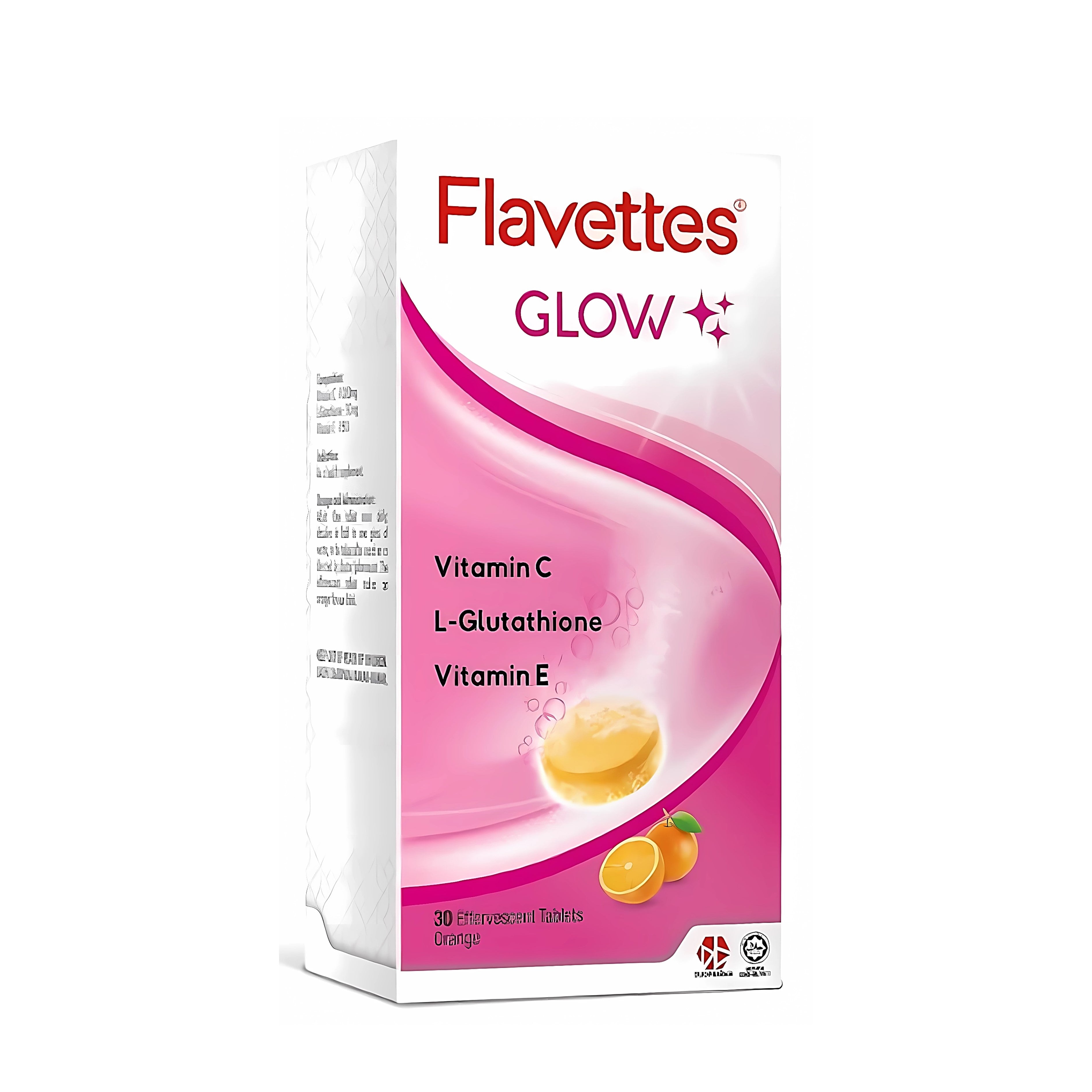 Flavettes Vitamin C Glow Effervescent Tablet 2x15's
