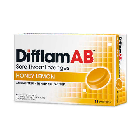 Difflam AB Sore Throat Lozenges 12's (Honey Lemon)