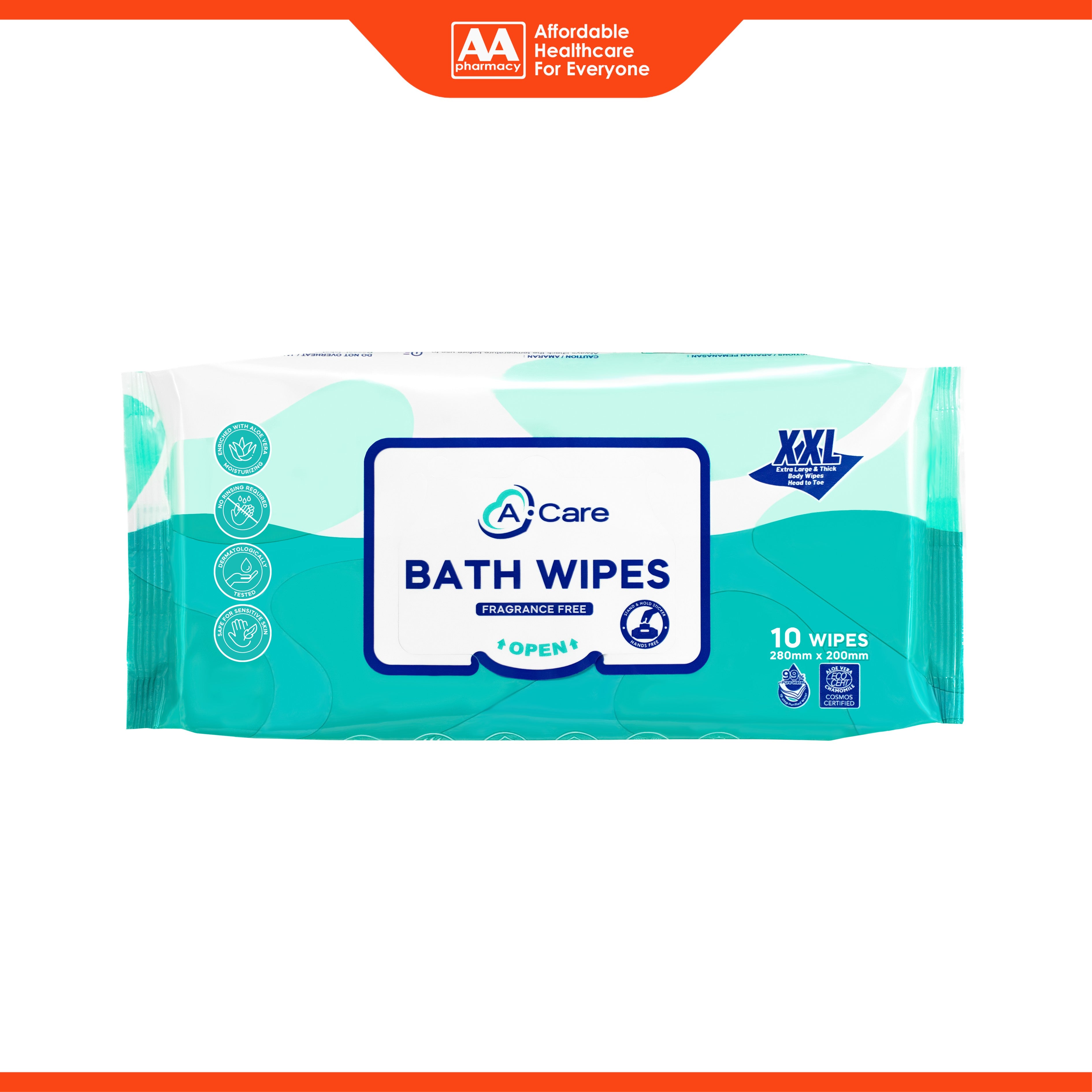 A-Care Bathing Wipes 10's