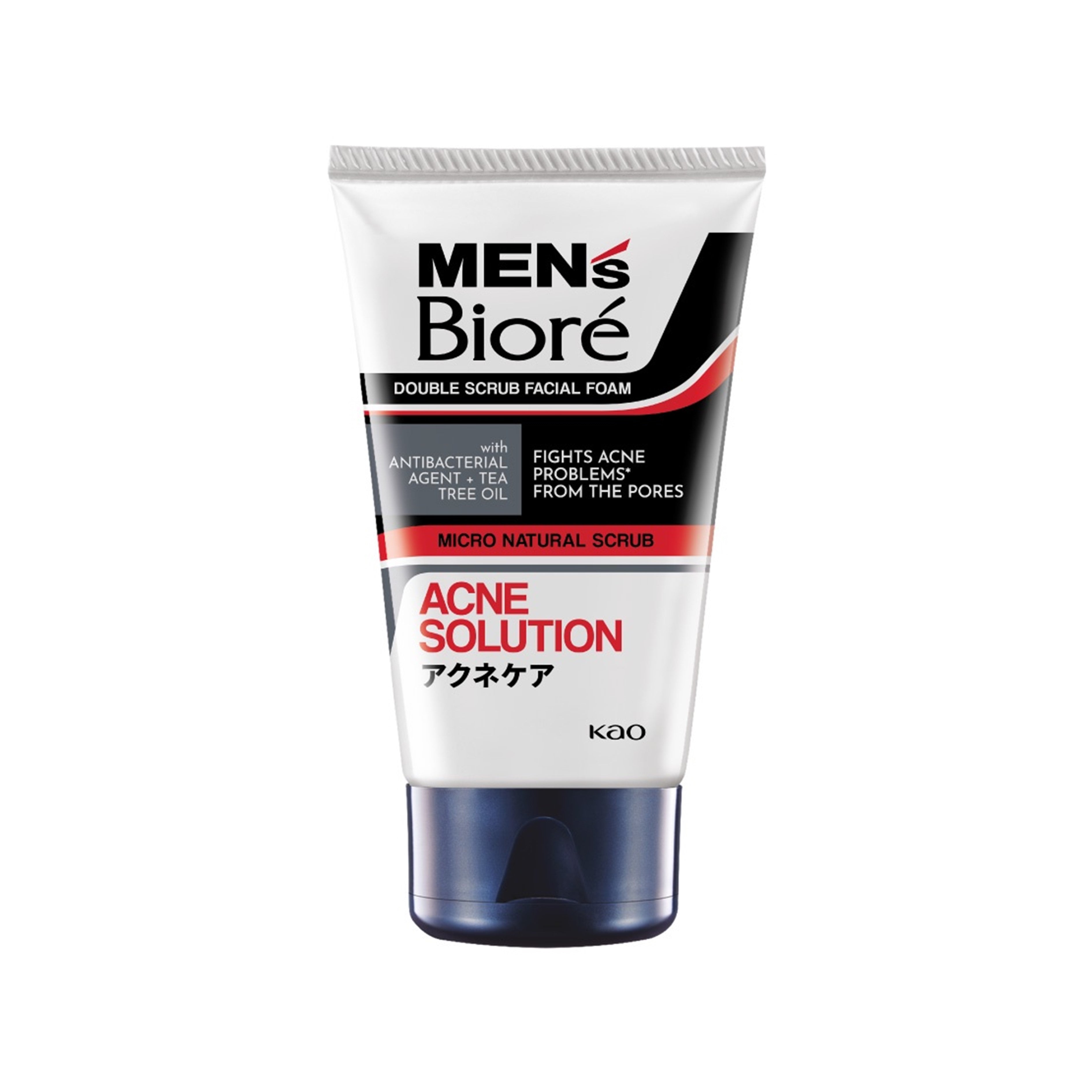 Men's Bioré Double Scrub Facial Foam (Acne Solution) 100g