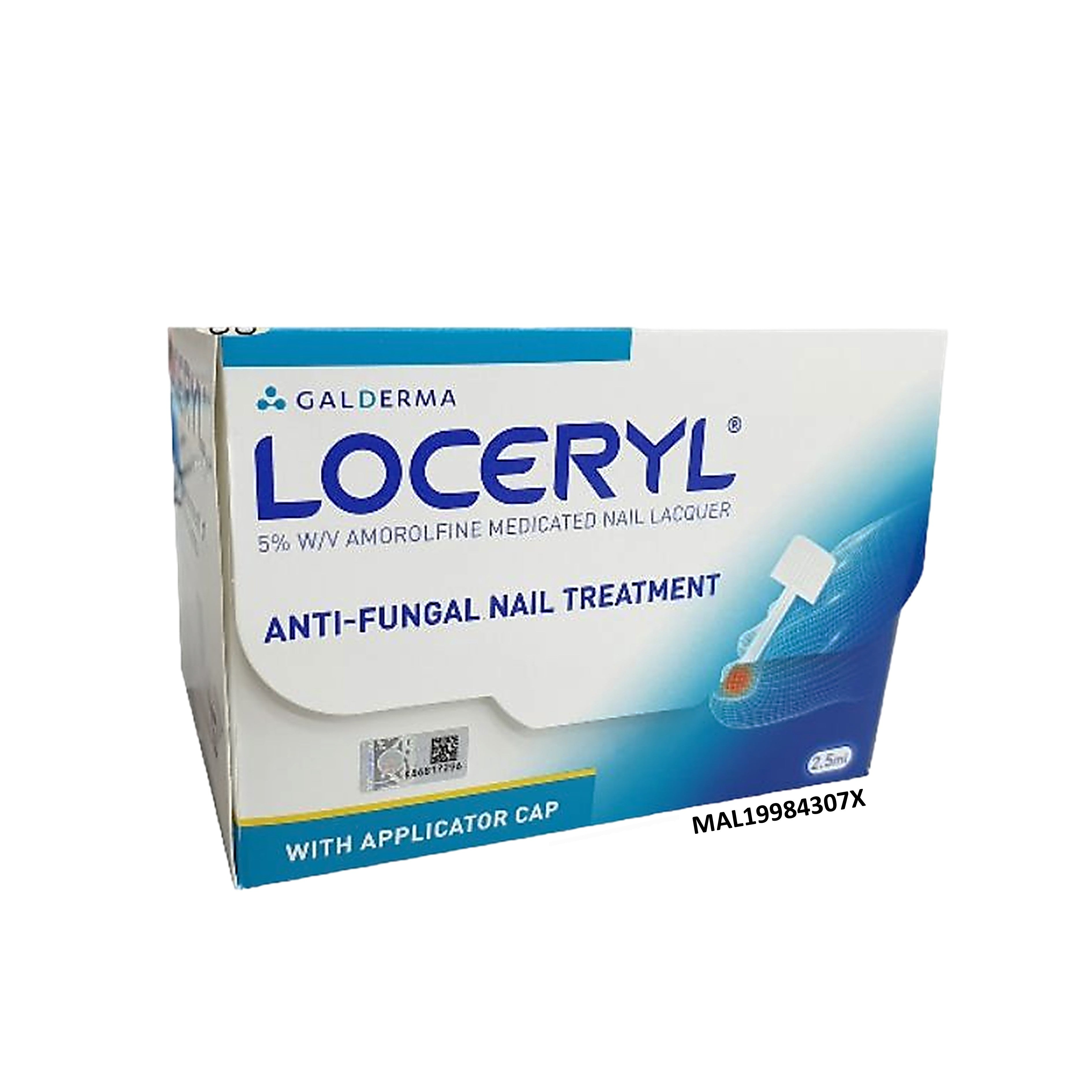 Loceryl 5% w/v Amorolfine Medicated Nail Lacquer 2.5mL (Anti-Fungal Nail Treatment)