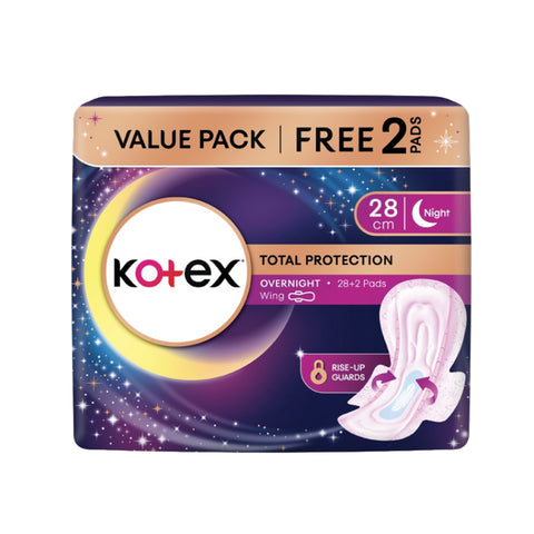 Kotex Total Protection Overnight Wing Pro Guard 28cm 28's