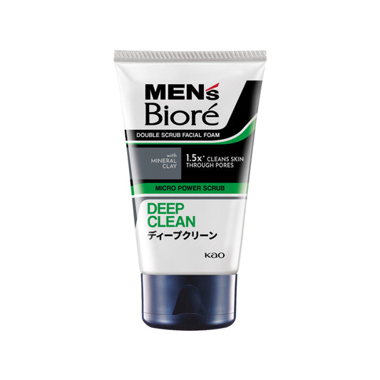 Men's Bioré Double Scrub Facial Foam (Deep Clean) 100g