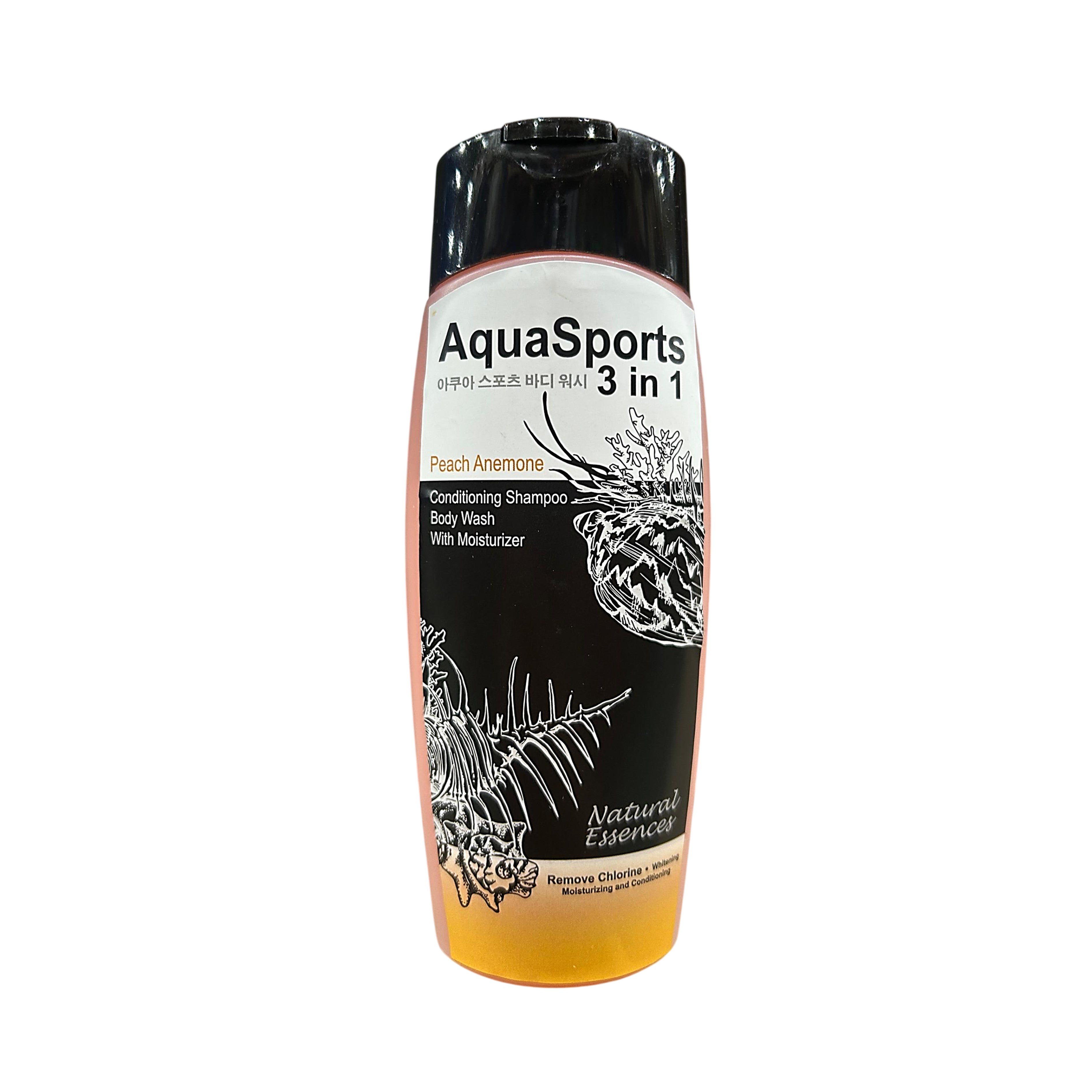 Aqua Sports 3 in 1 Anti-Chlorine Hair and Body Shampoo (Peach Anemone) 220mL