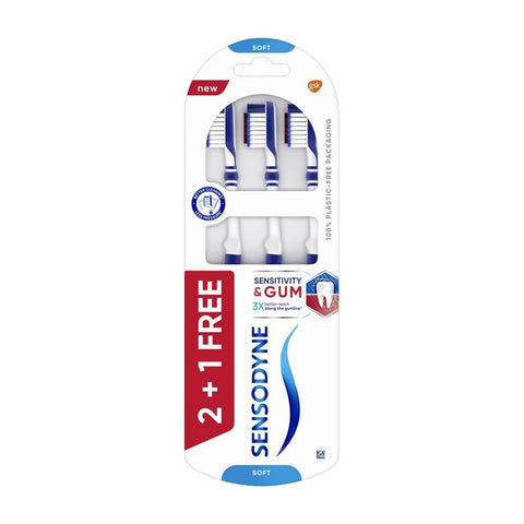 Sensodyne Toothbrush (Sensitivity & Gum, Soft) 2+1's