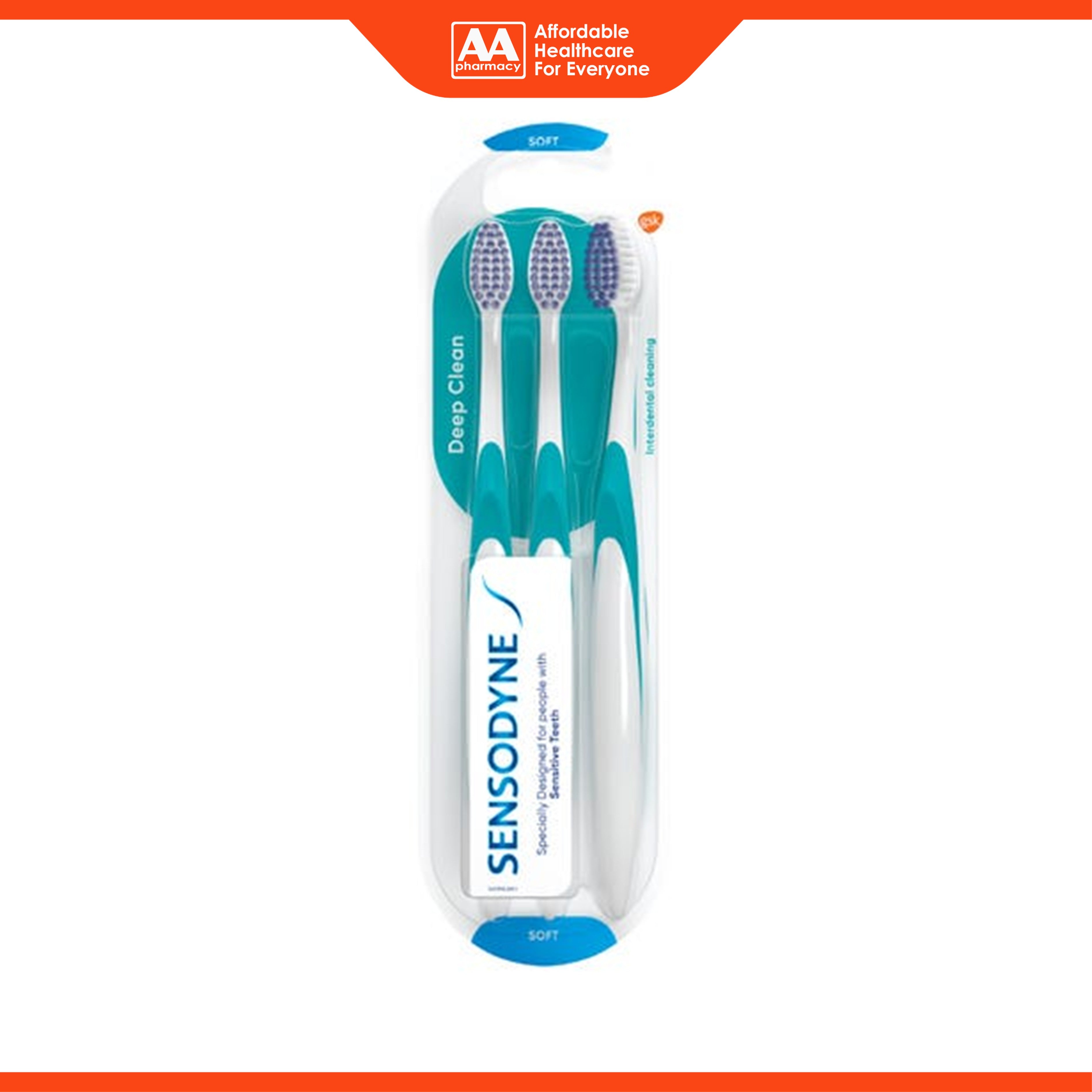 Sensodyne Toothbrush - Deep Clean, Soft (3's)