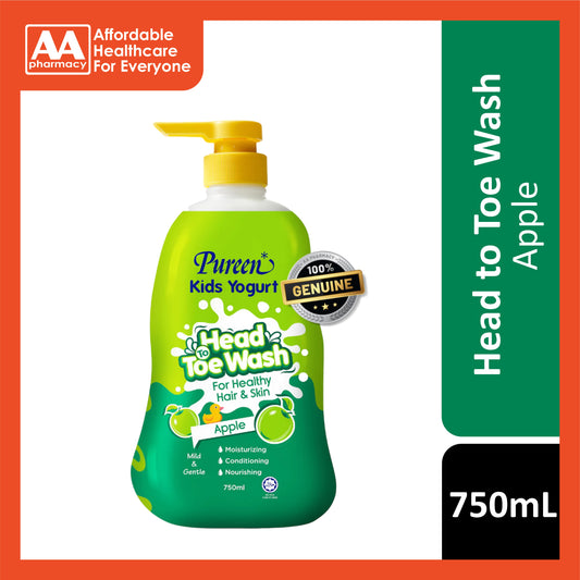 Pureen Kids Yogurt Head To Toe Wash 750mL - Apple