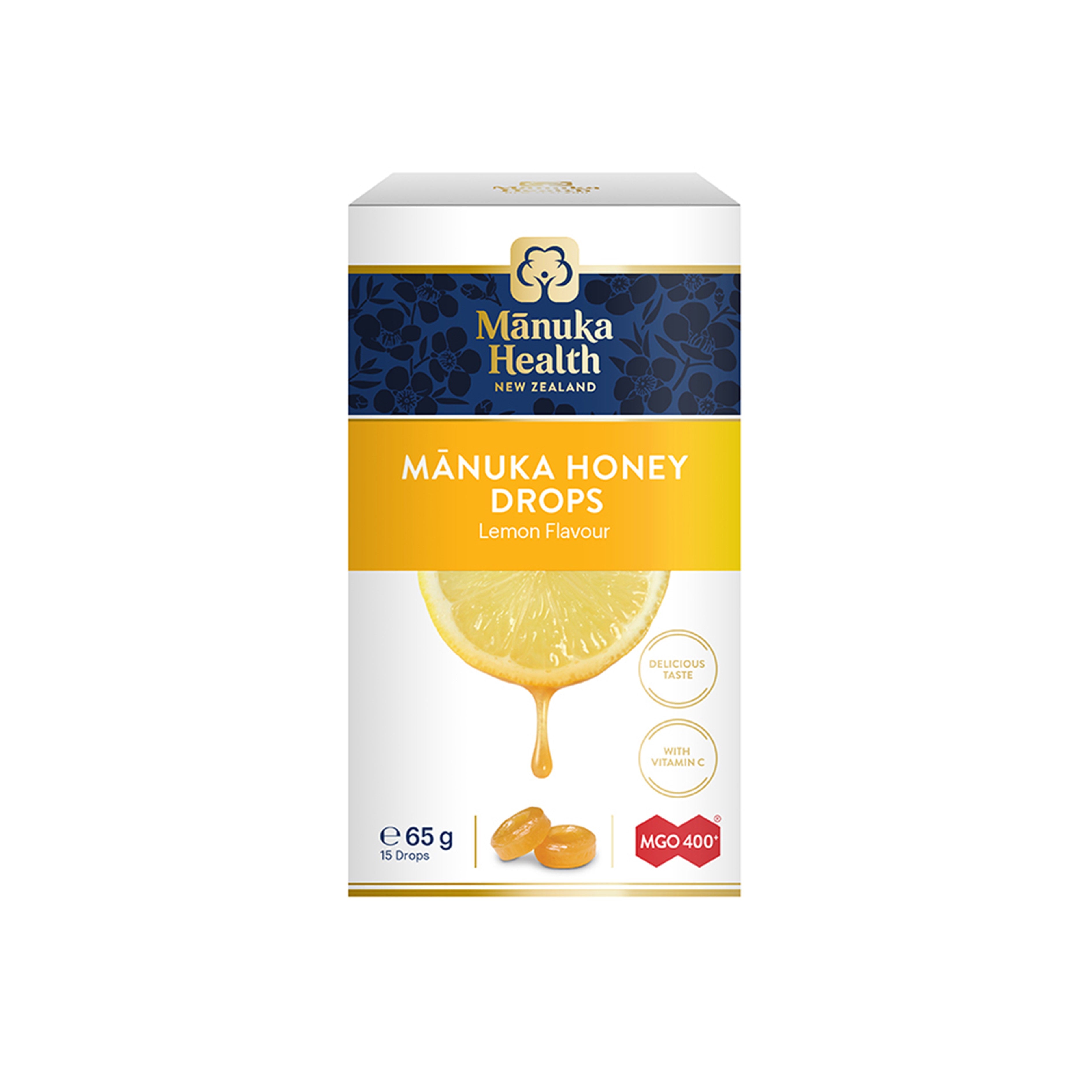 Mānuka Health New Zealand Manuka Honey Drops (Lemon Flavour) MGO400+ 15's