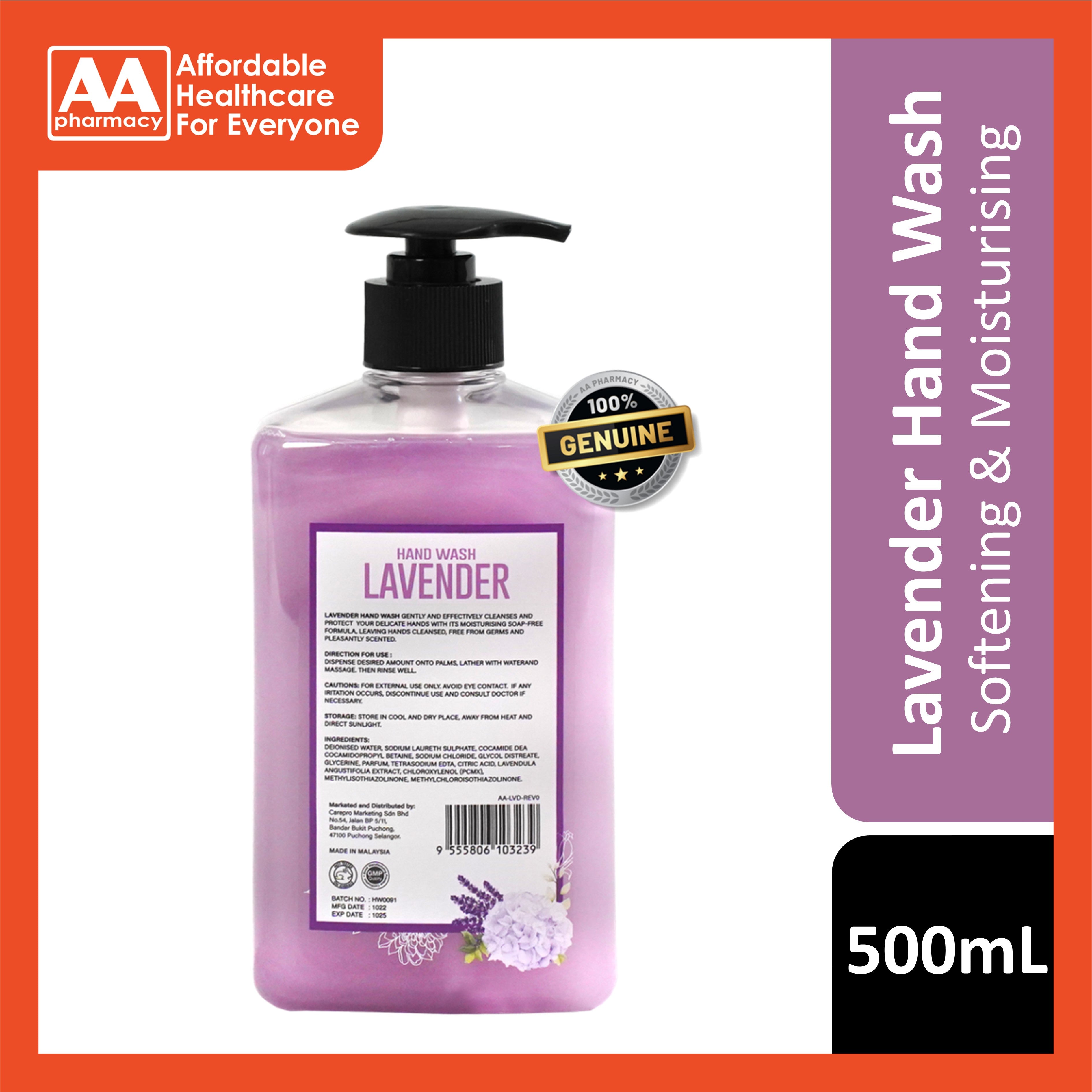 AA Antibacterial Hand Wash (Lavender) 500mL