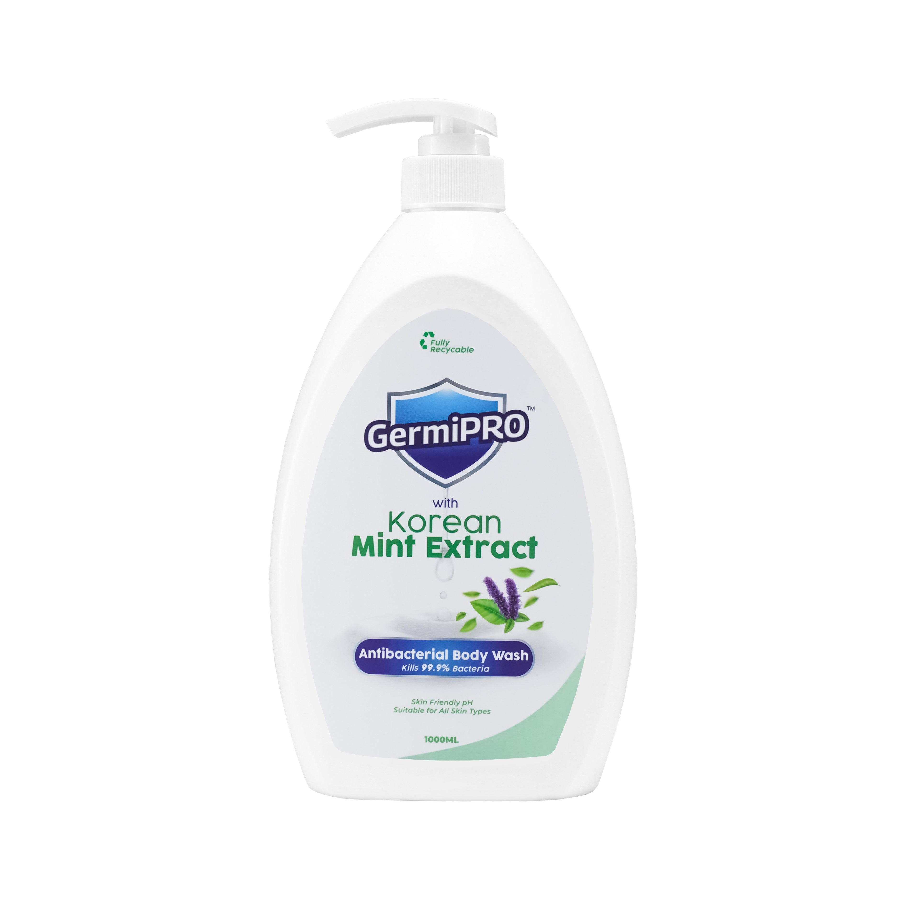 GermiPRO Antibacterial Body Wash - with Korean Mint Extract (1000ml)