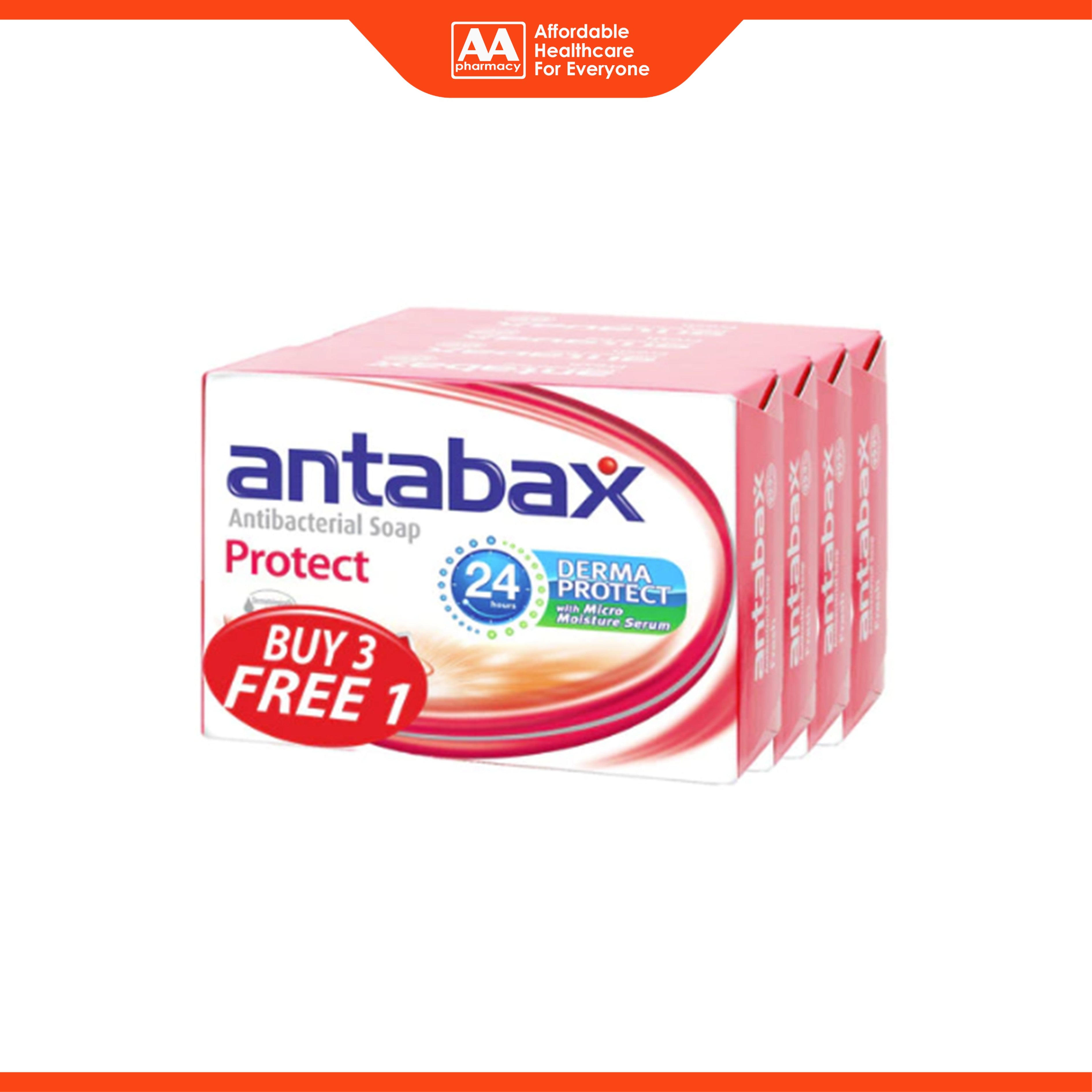 Antabax Antibacterial Bar Soap (Protect) 75gx4's [Value Pack]