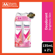 Rexona Vitamin + Bright Antiperspirant Spray (Rose Glow) 135mLx2's [Twinpack]