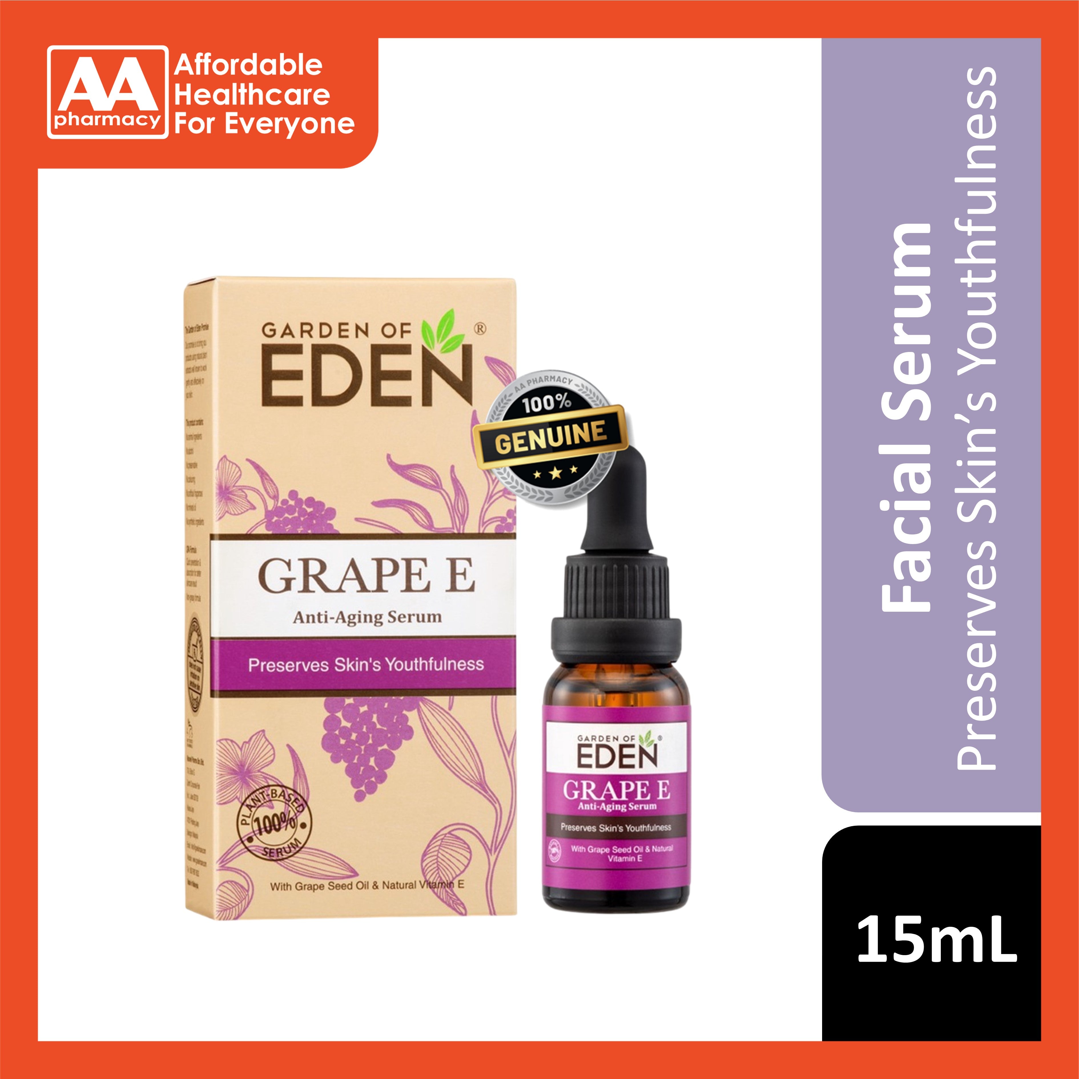 Garden Of Eden Grape E Anti-Aging Serum 15mL