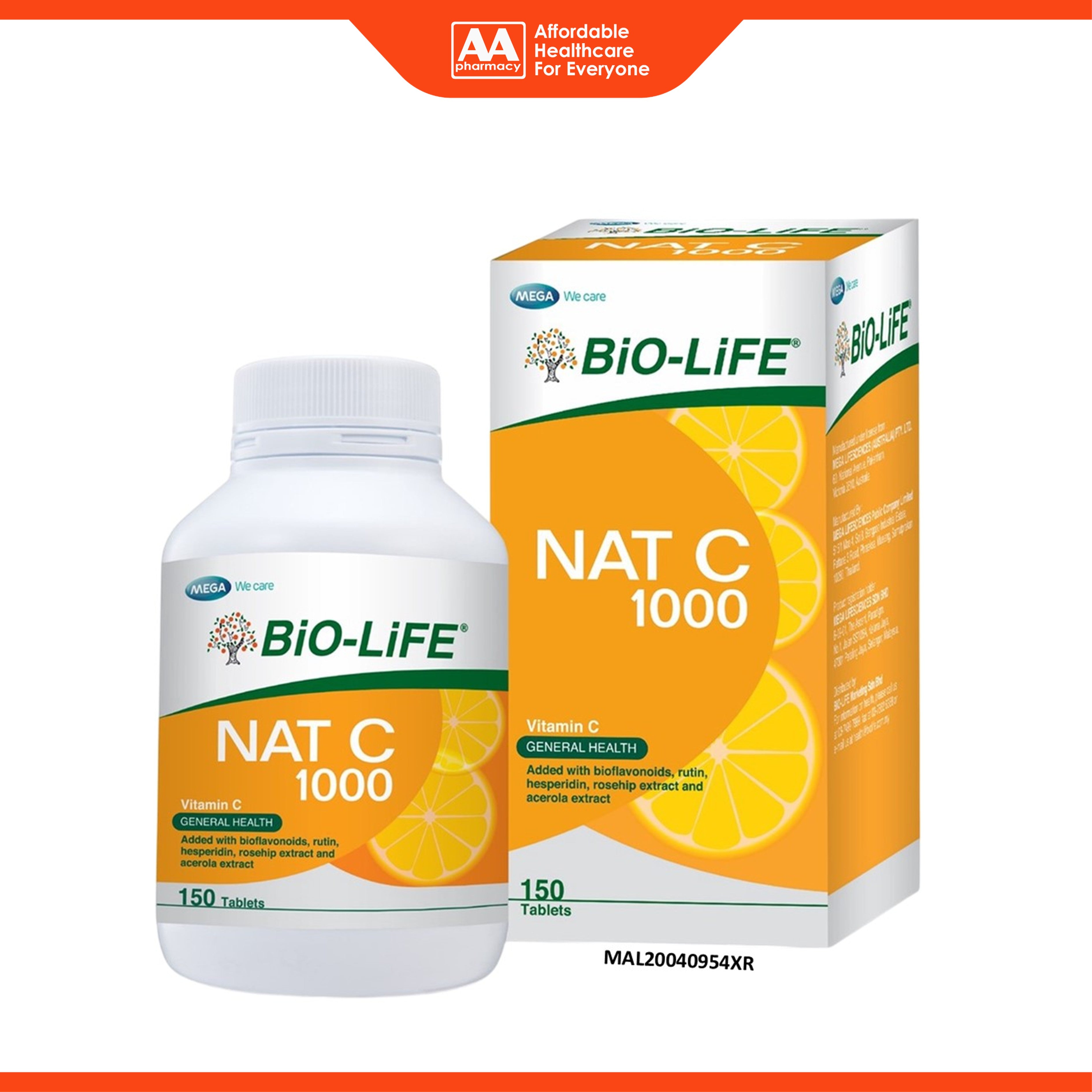 Bio-Life Nat C 1000mg Tablet 150's