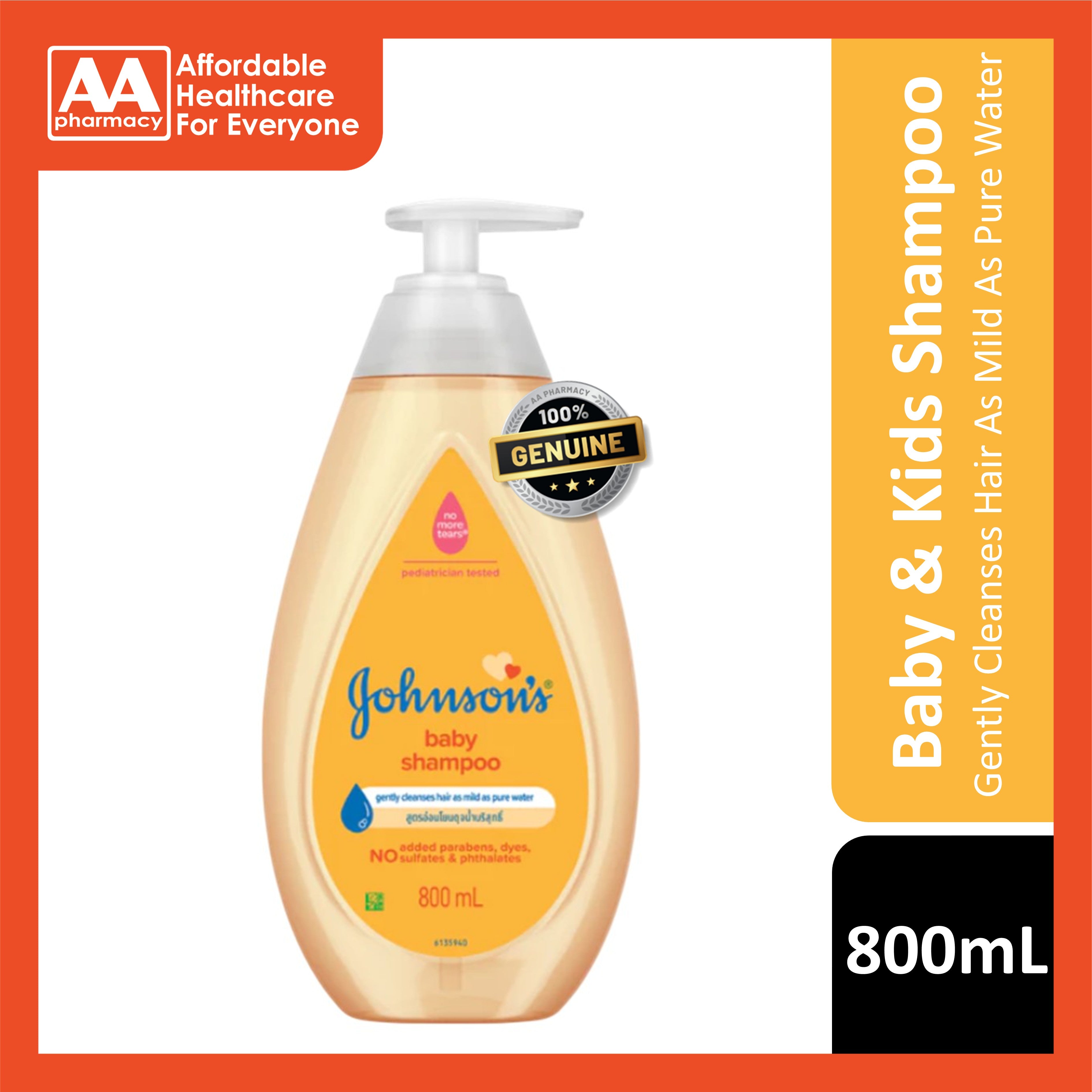 Johnson's Baby Shampoo 800mL