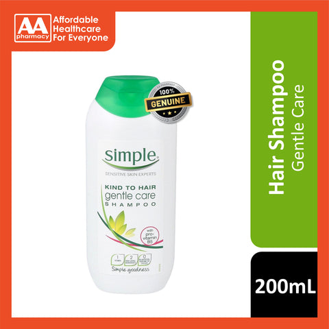 Simple Gentle Care Shampoo With Pro-Vitamin B5 200mL