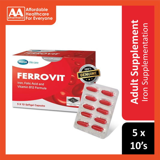 Mega We Care Ferrovit Softgel Capsule 5x10's