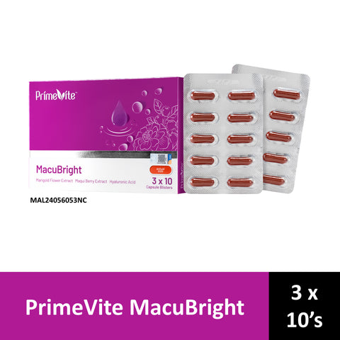 PrimeVite MacuBright Capsule 3x10's
