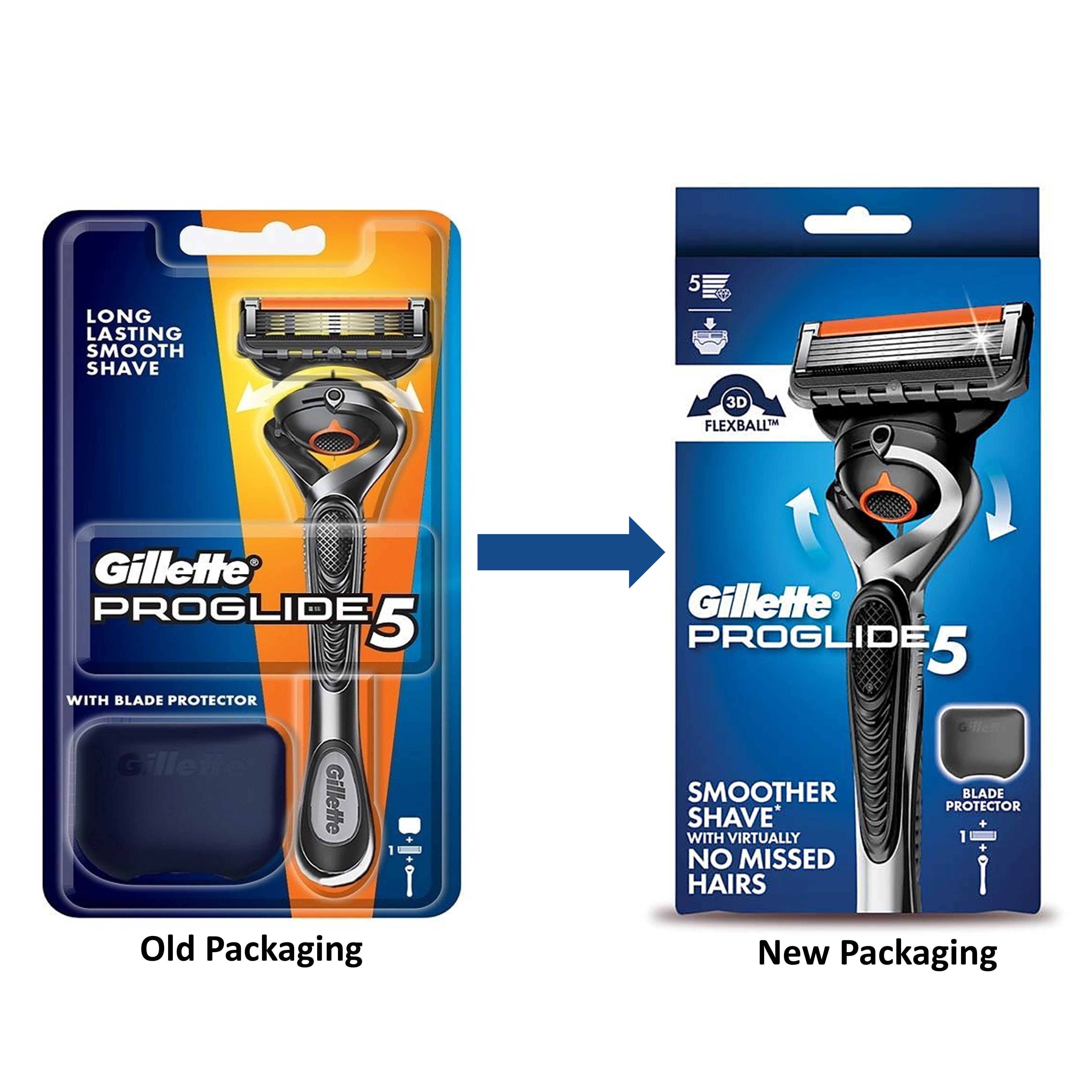 Gillette Proglide 5 - 1 Handle + 1 Cartridge + 1 Blade Protector