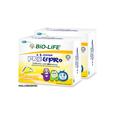 Bio-Life A.B. Junior Pre and Probiotics Powder Sachet 2x2.3gx50's [Twinpack]