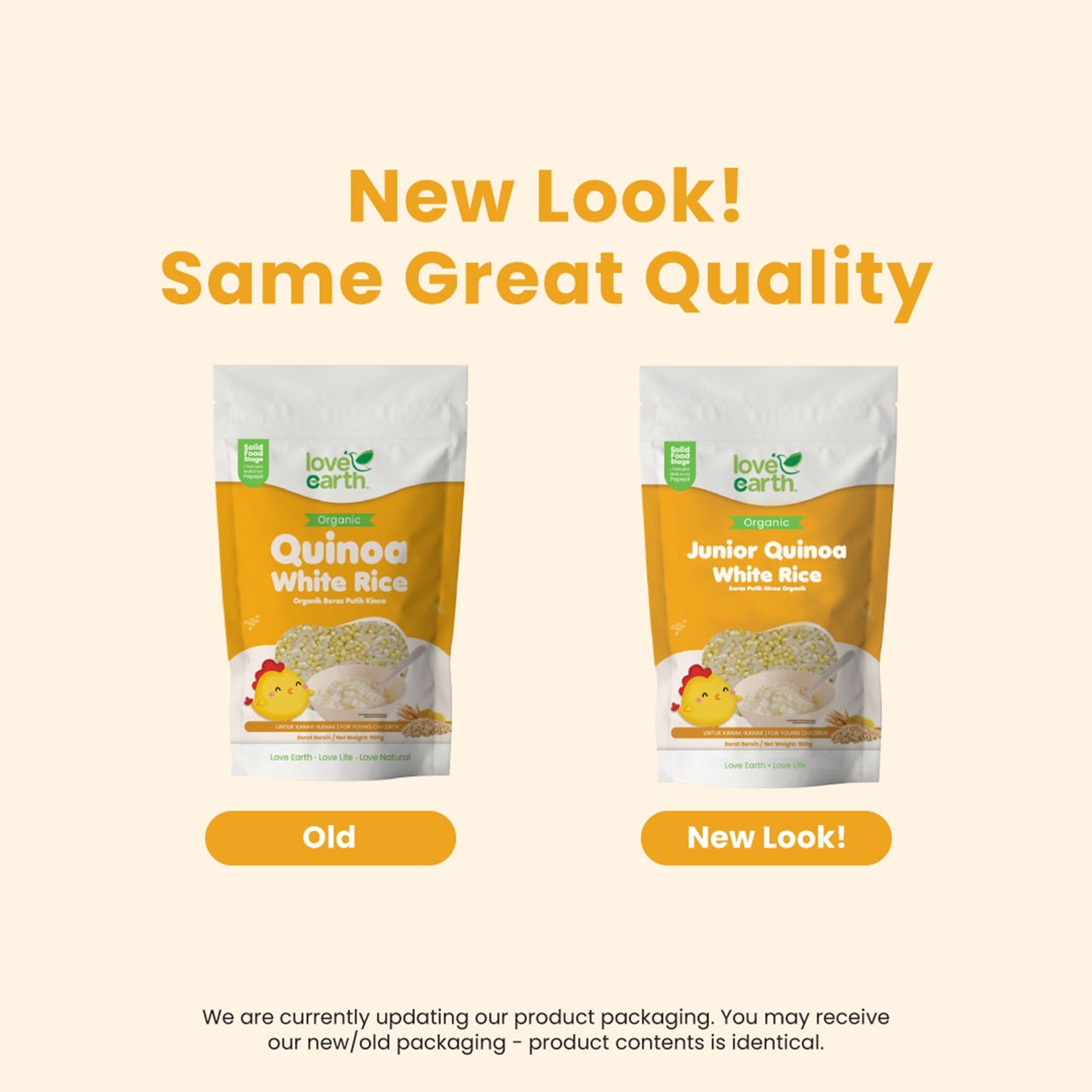 Love Earth Organic Junior Quinoa White Rice for Young Children 900g