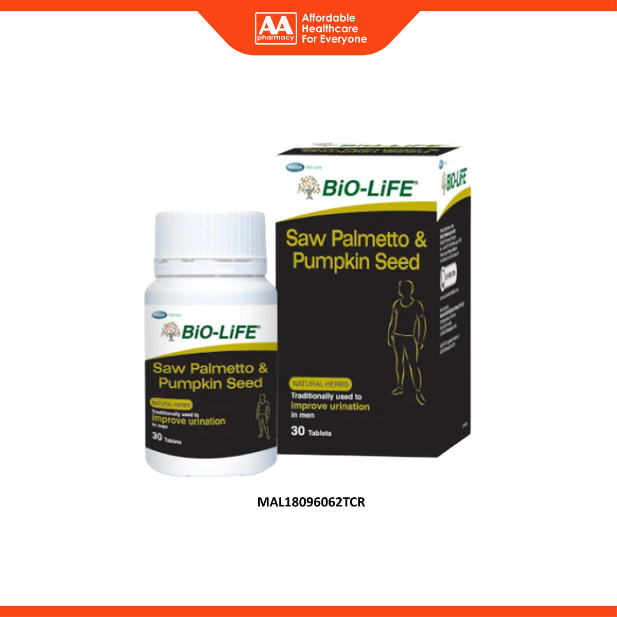 BiO-LiFE Saw Palmetto and Pumpkin Seed Tablet (30's)