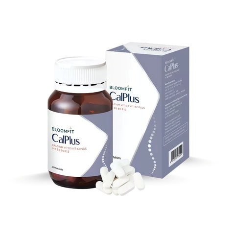 Bloomfit CalPlus (Calcium, Vitamins D3, K2 Plus Vitamins B1, B6, B12) Tablet 2x30's