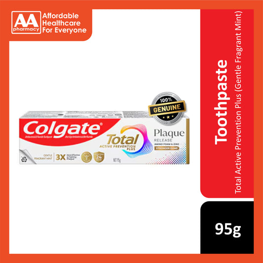 Colgate Total Active Prevention Plus Plaque Release (Gentle Fragrant Mint) Toothpaste 95g