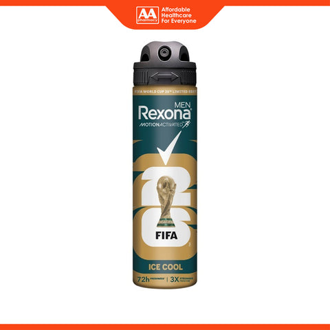 Rexona Men Motion Activated Antiperspirant Spray (Ice Cool 72H Freshness) 135mL [Limited Edition FIFA]