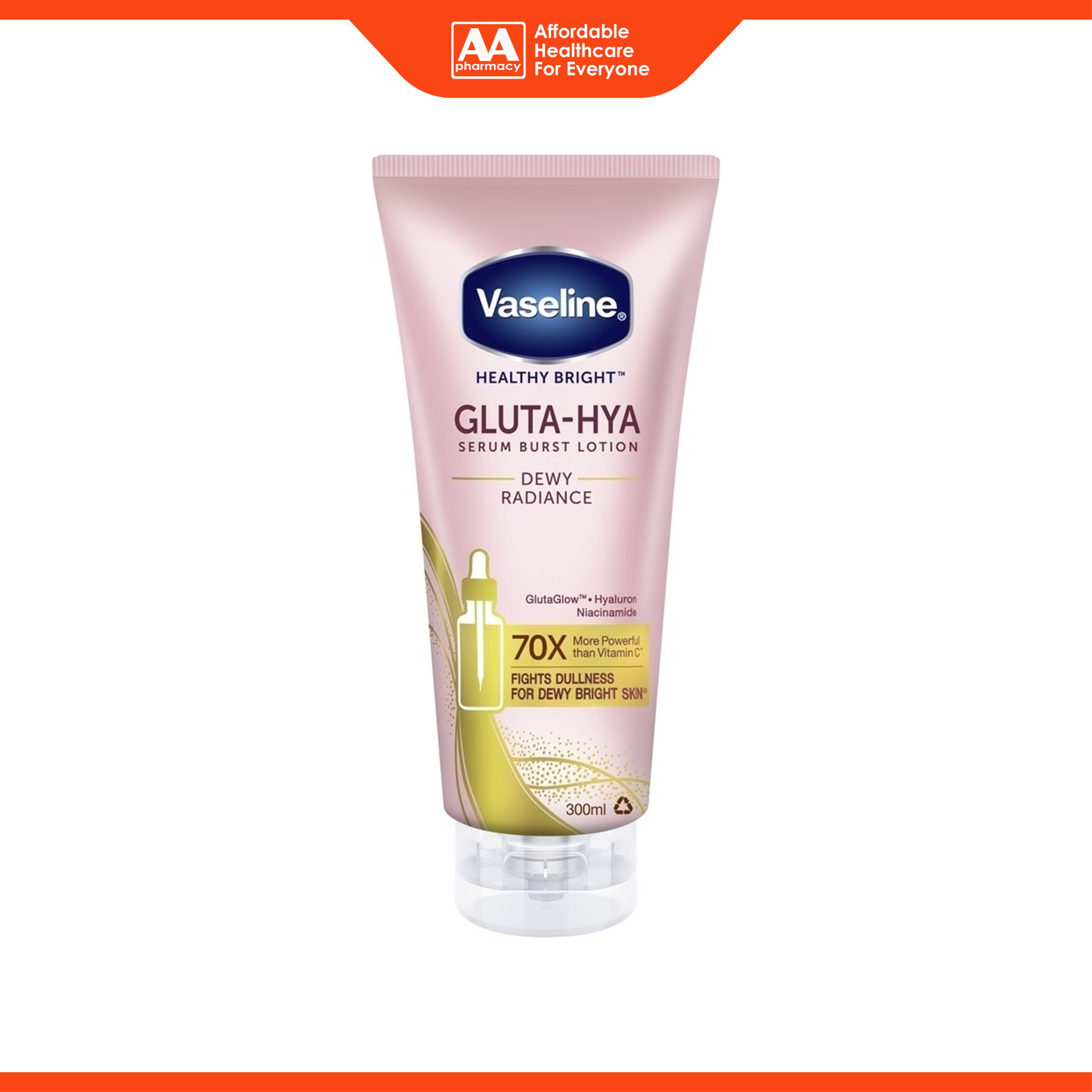Vaseline Healthy Bright Gluta-Hya Serum Burst Lotion - Dewy Radiance (300ml)