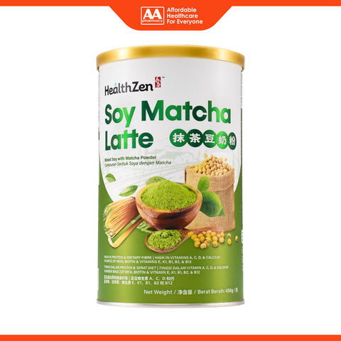 HealthZen Soy Matcha Latte (Mixed Soy with Matcha Powder) 450g