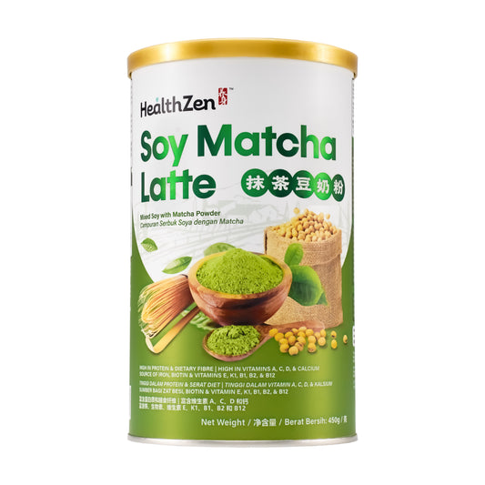 HealthZen Soy Matcha Latte (Mixed Soy with Matcha Powder) 450g