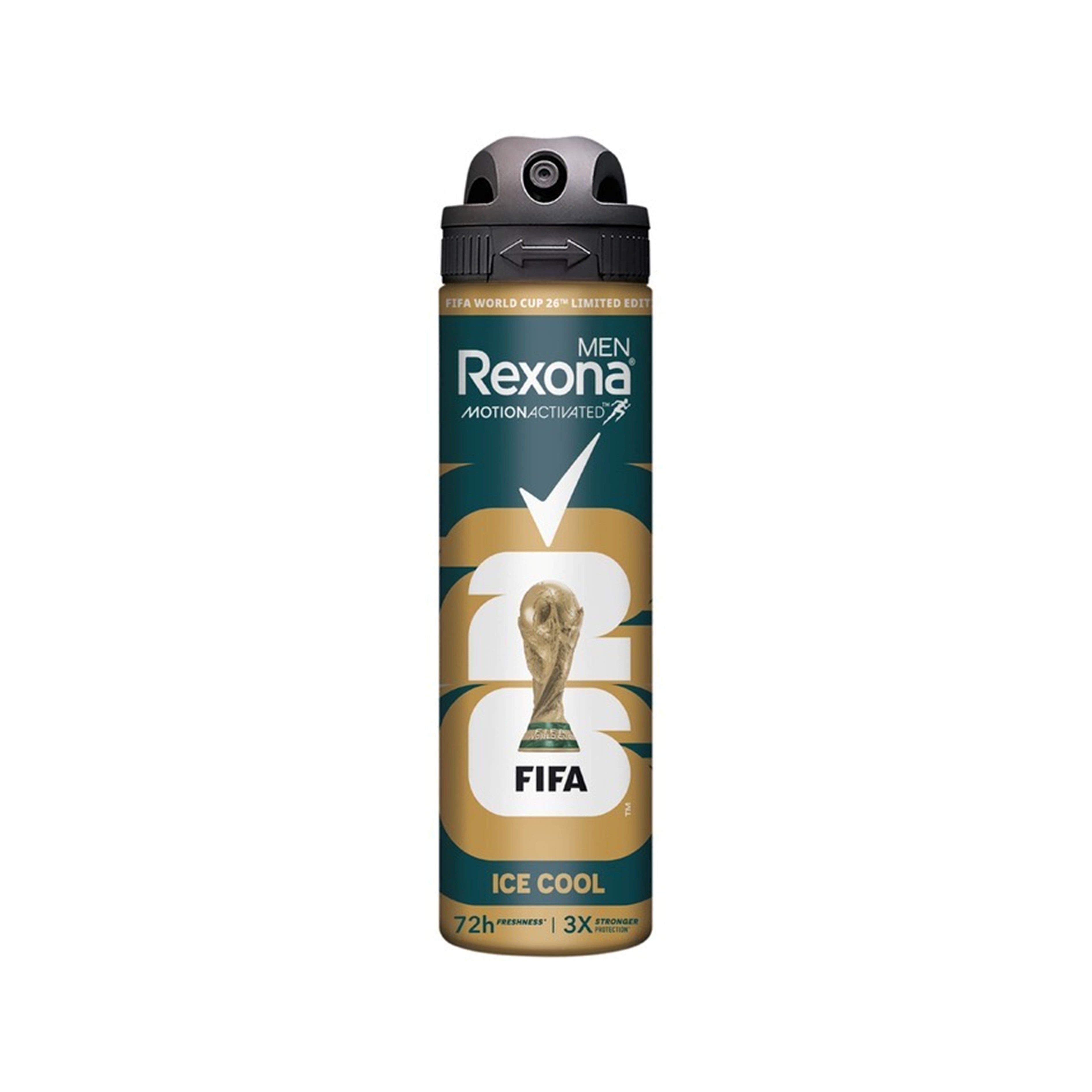 Rexona Men Motion Activated Antiperspirant Spray (Ice Cool 72H Freshness) 135mL [Limited Edition FIFA]