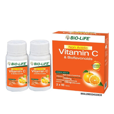 Bio-Life Non Acidic Vitamin C & Bioflavonoids Tablet 2x90's