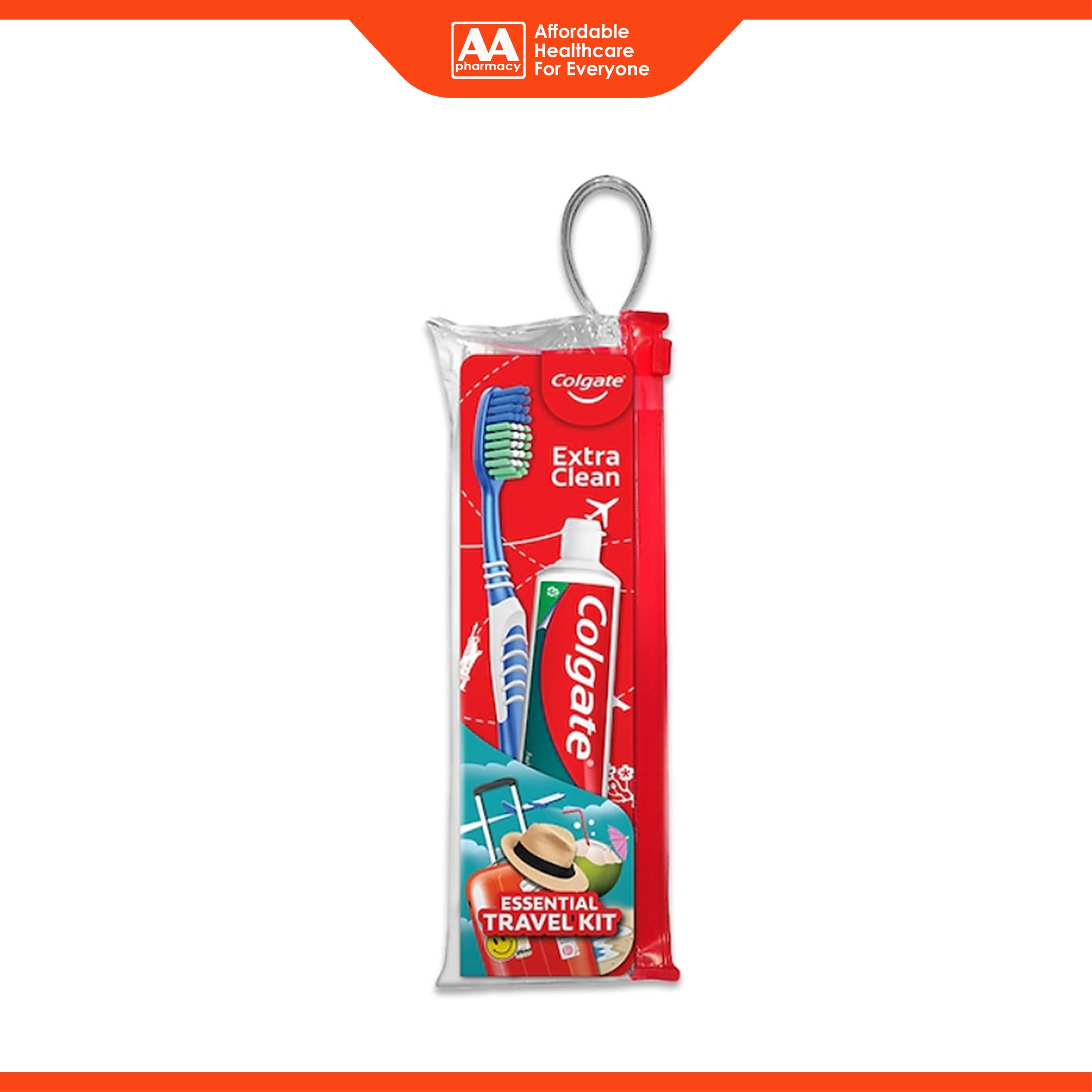 Colgate Fresh Cool Mint Toothpaste 50g + Extra Clean Medium Toothbrush Travel Kit