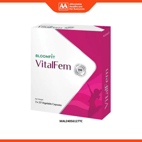 Bloomfit VitalFem (Soy Germ Extract and Fenugreek Seed Extract) Vegecapsule 3x10's