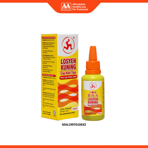 3 Legs Yellow Lotion Antiseptic Liquid 30mL (Dropper Packing)