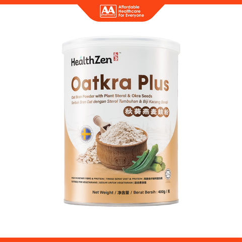 HealthZen Oatkra Plus (Oat Bran Powder with Plant Sterol and Okra Seeds) 400g