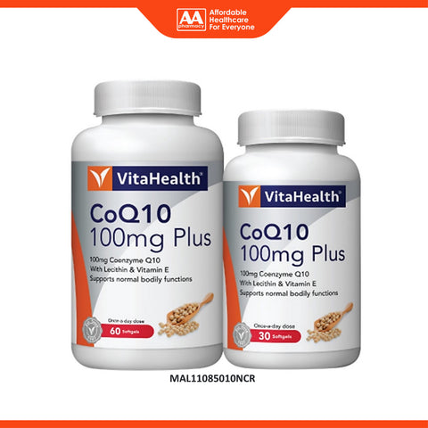 VitaHealth CoQ10 100mg Plus (With Lecithin & Vitamin E) Softgel 60's+30's