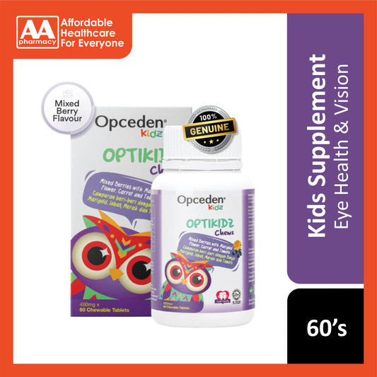 Opceden Kidz Optikidz Chews 450mg Chewable Tablet 60's