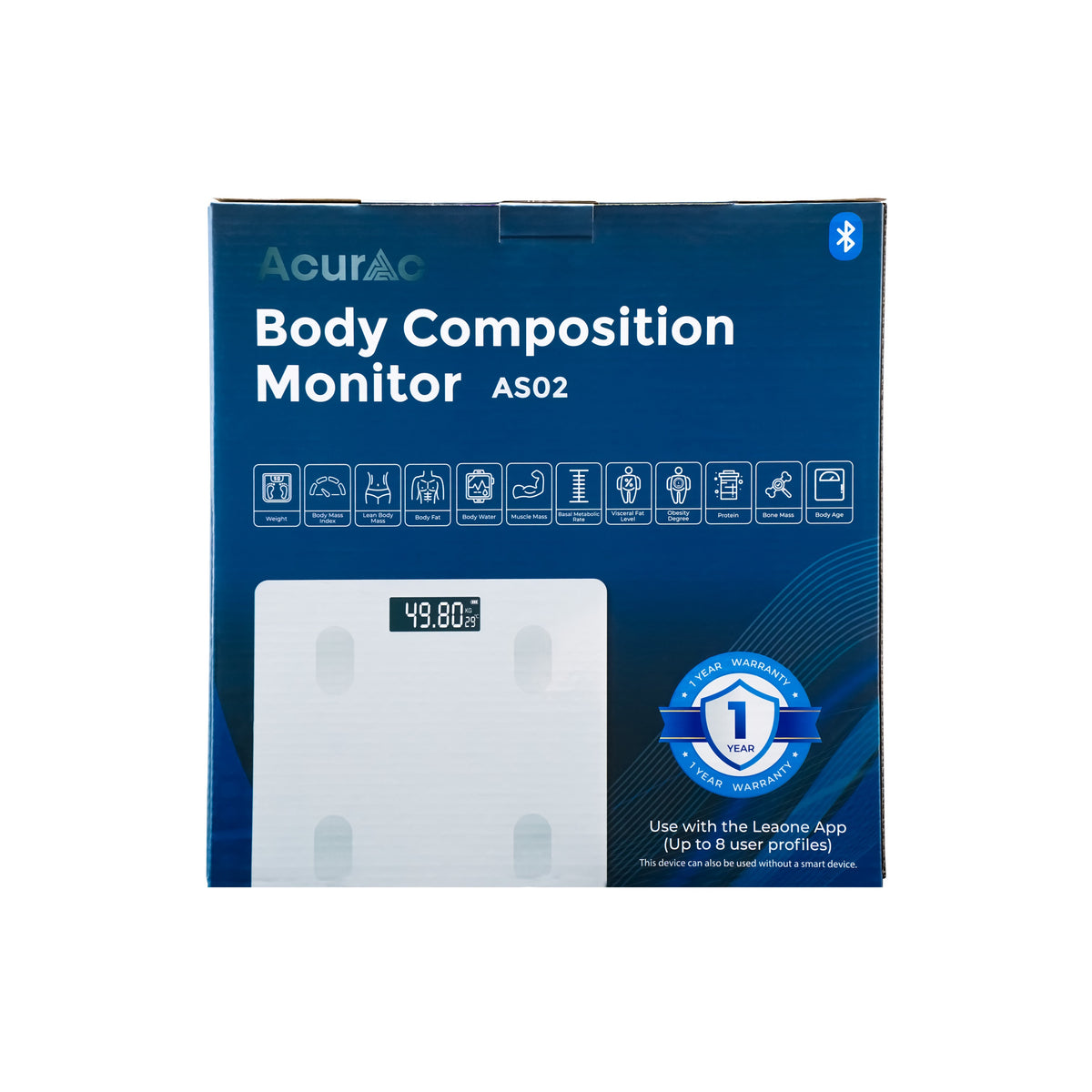 Acurac Body Composition Monitor (Model: AS02) - 1 Year Warranty