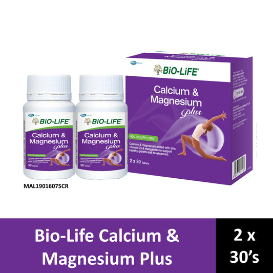Bio-Life Calcium and Magnesium Plus Tablet 2x30's [Twinpack]