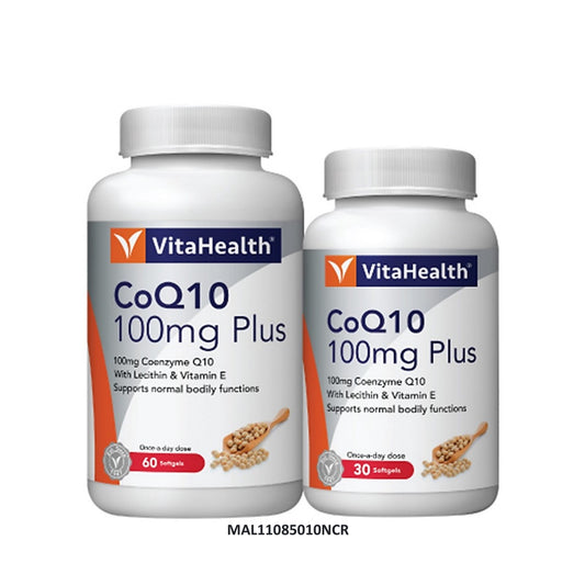 VitaHealth CoQ10 100mg Plus (With Lecithin & Vitamin E) Softgel 60's+30's