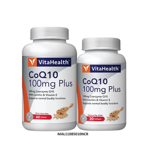 VitaHealth CoQ10 100mg Plus (With Lecithin & Vitamin E) Softgel 60's+30's