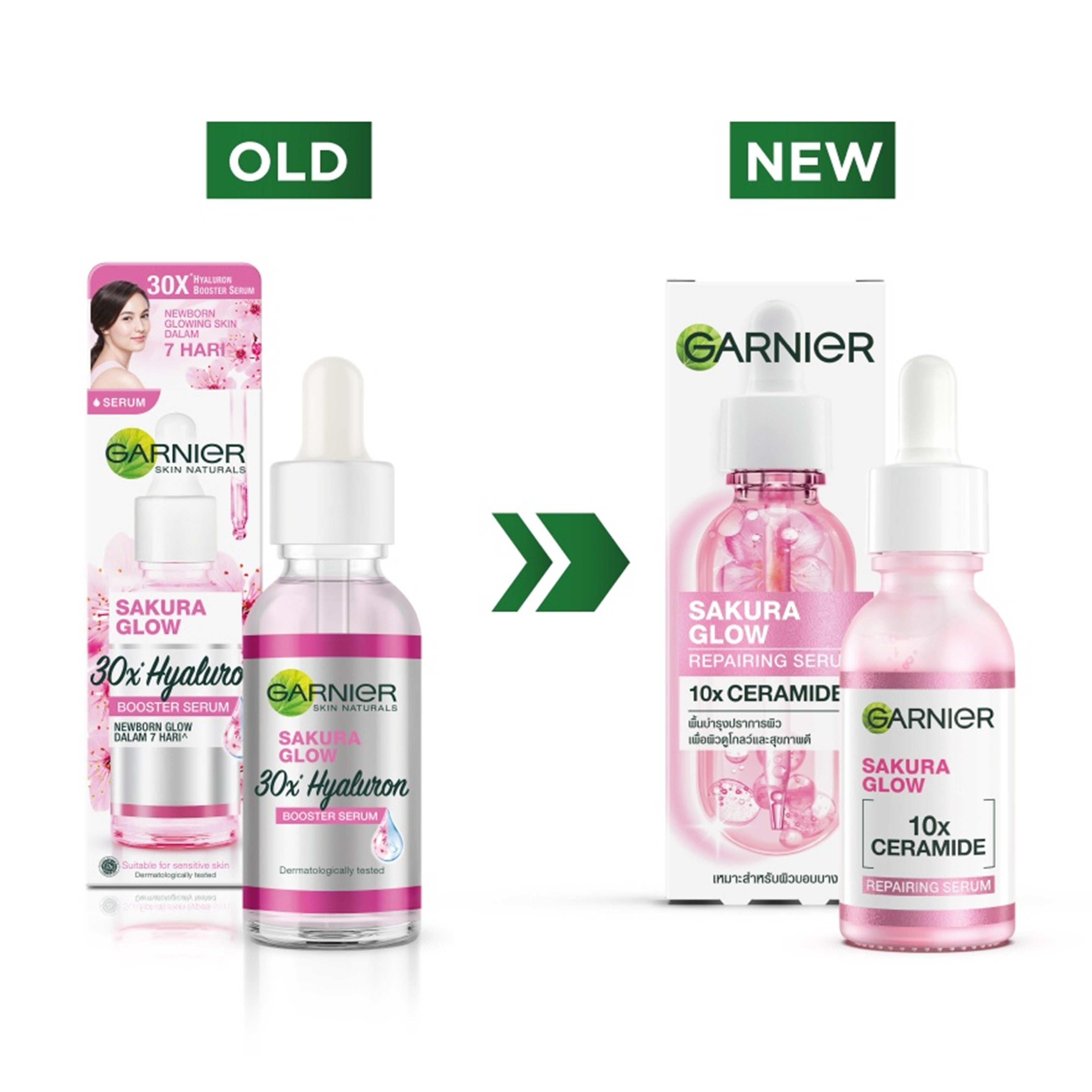 Garnier Sakura Glow Repairing Serum (30ml)