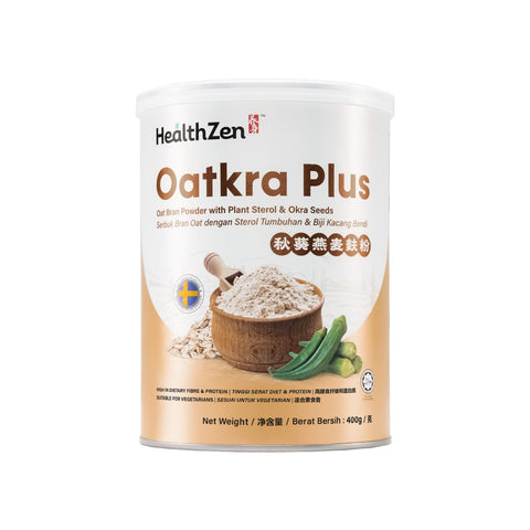 HealthZen Oatkra Plus (Oat Bran Powder with Plant Sterol and Okra Seeds) 400g