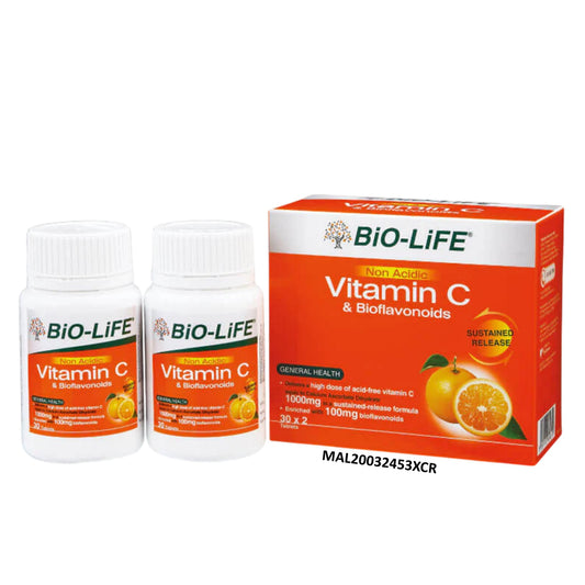 Bio-Life Non-Acidic Vitamin C & Bioflavonoids Tablet 2x30's
