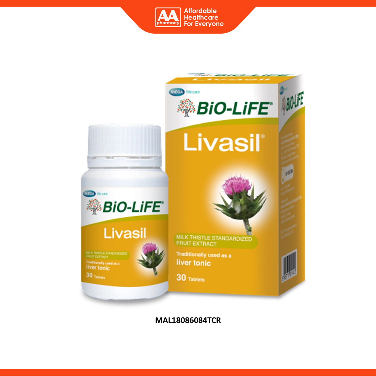 Bio-Life Livasil (Milk Thistle Standardized Fruit Extract) Tablet (30's)