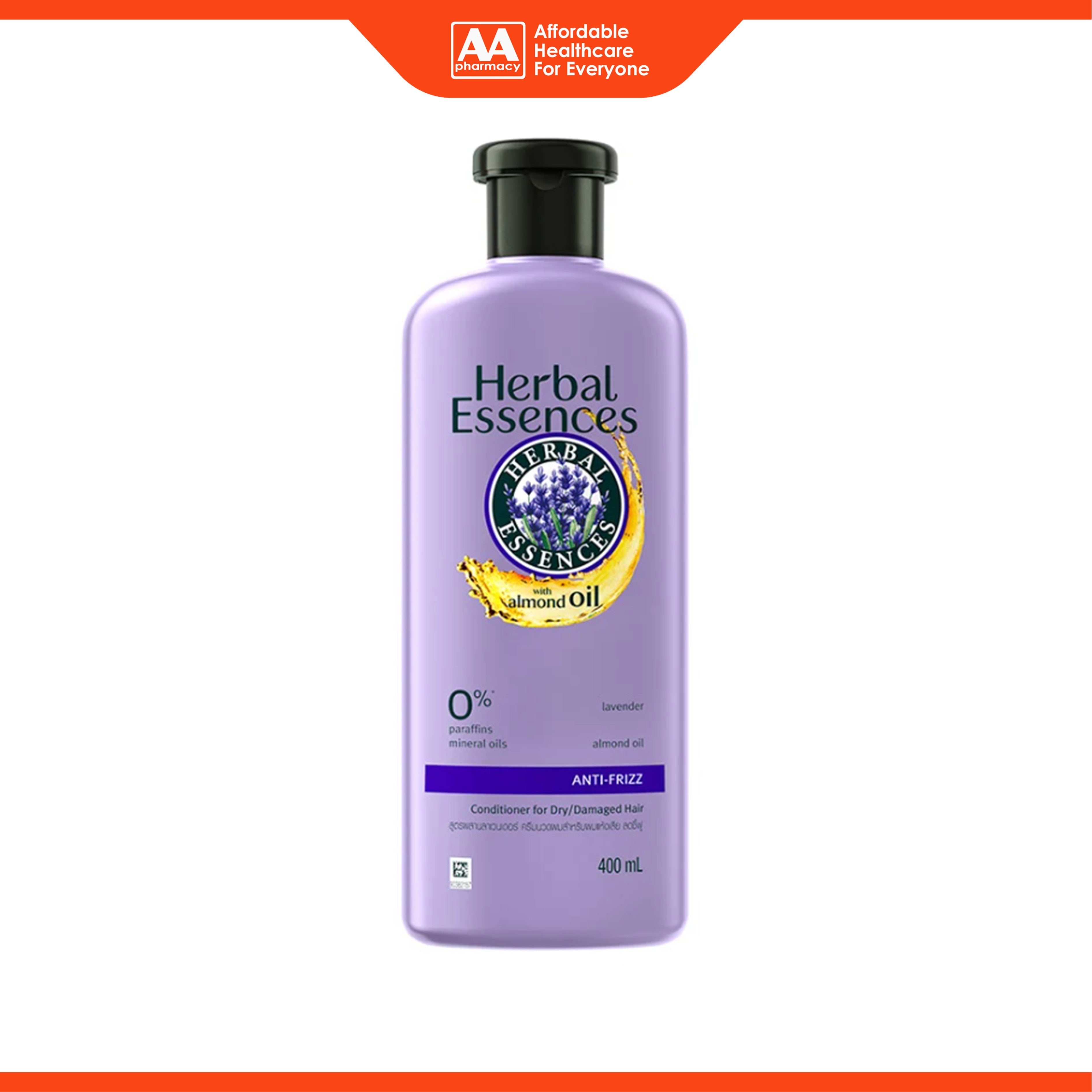 Herbal Essences Conditioner - Lavender and Almond Oil, Anti-Frizz (400ml)