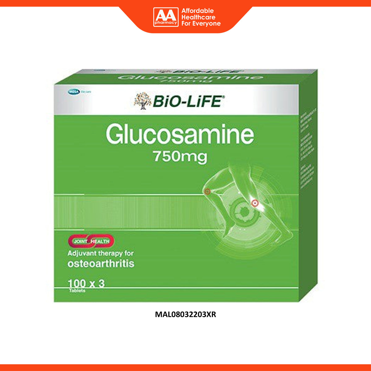 BiO-LiFE Glucosamine 750mg Tablet (3 x 100's)